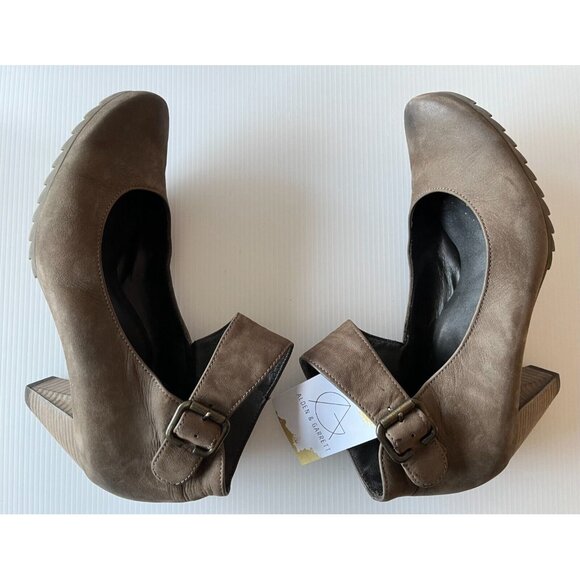 Paul Green Munchen Gray Leather Heels W/ Ankle Cuffs, Size 8 (US) 5.5 (UK) - Picture 8 of 11